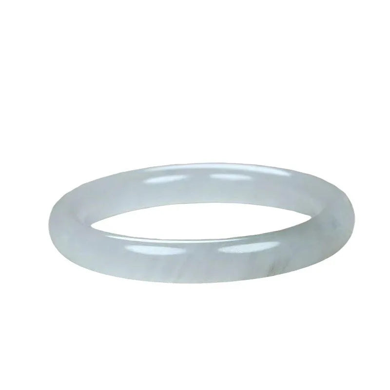 Natural Jade Stone Bracelet – Moonlight White & Emerald Women's Stone Bracelet Qme