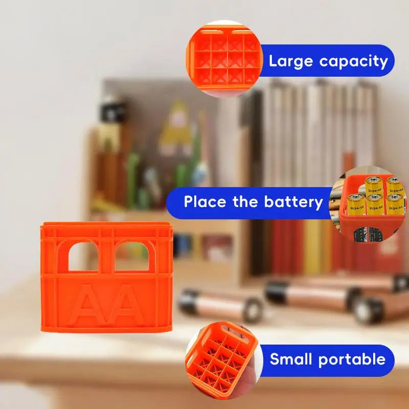 Stackable Battery Storage Basket | AA AAA 18650 Organizer Battery Storage Organizer Qme
