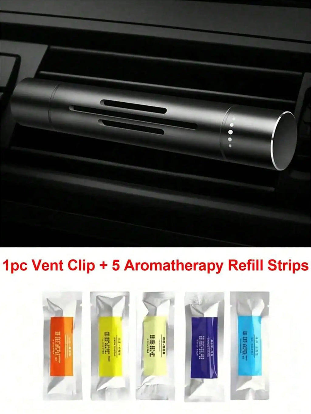Car Vent Clip Aromatherapy Diffuser – 1 Holder & 5 Scent Sticks Car Vent Diffuser Qme