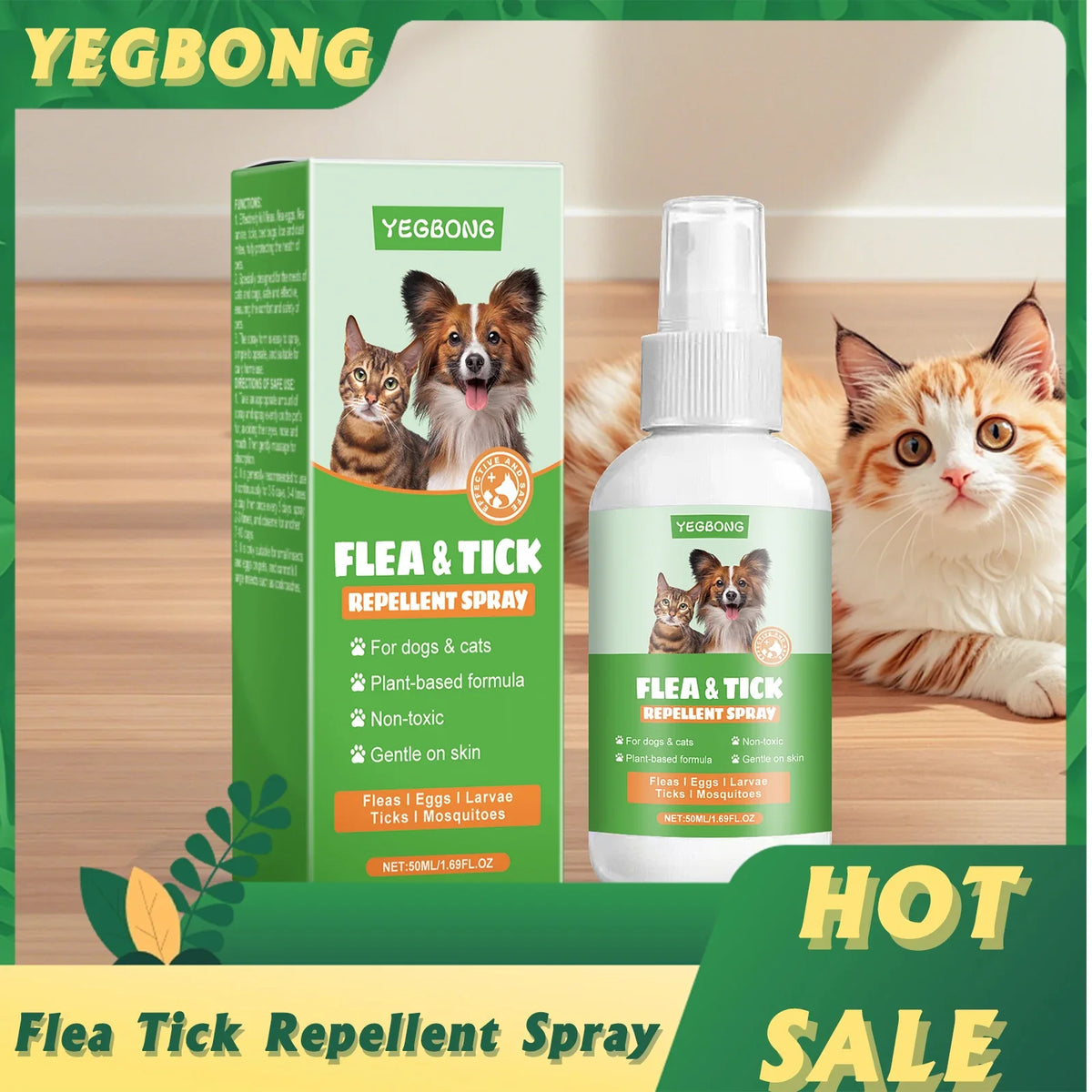 Pet Flea & Tick Repellent Spray for Dogs & Cats | Qme Pet Flea Tick Spray Qme Default Title