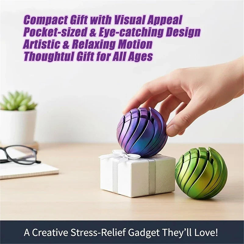 Gear Liquid Flow Ball Rotating Fidget Toy | Twistsphere Fidget Toy Qme
