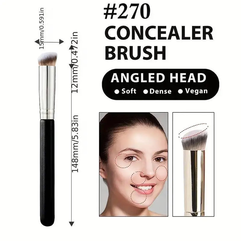 270 Concealer & Foundation Makeup Brush – Flawless Blend Makeup Brush Qme