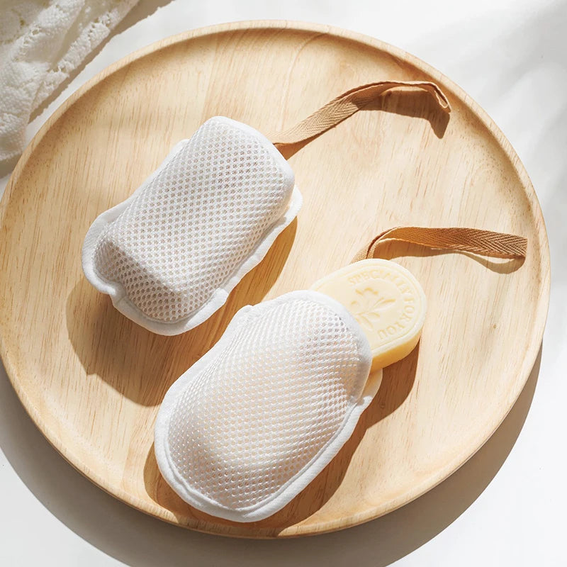 Mesh Soap Bag Body Exfoliating Scrubber Net – 2 Pack Bath Exfoliating Scrubber Qst