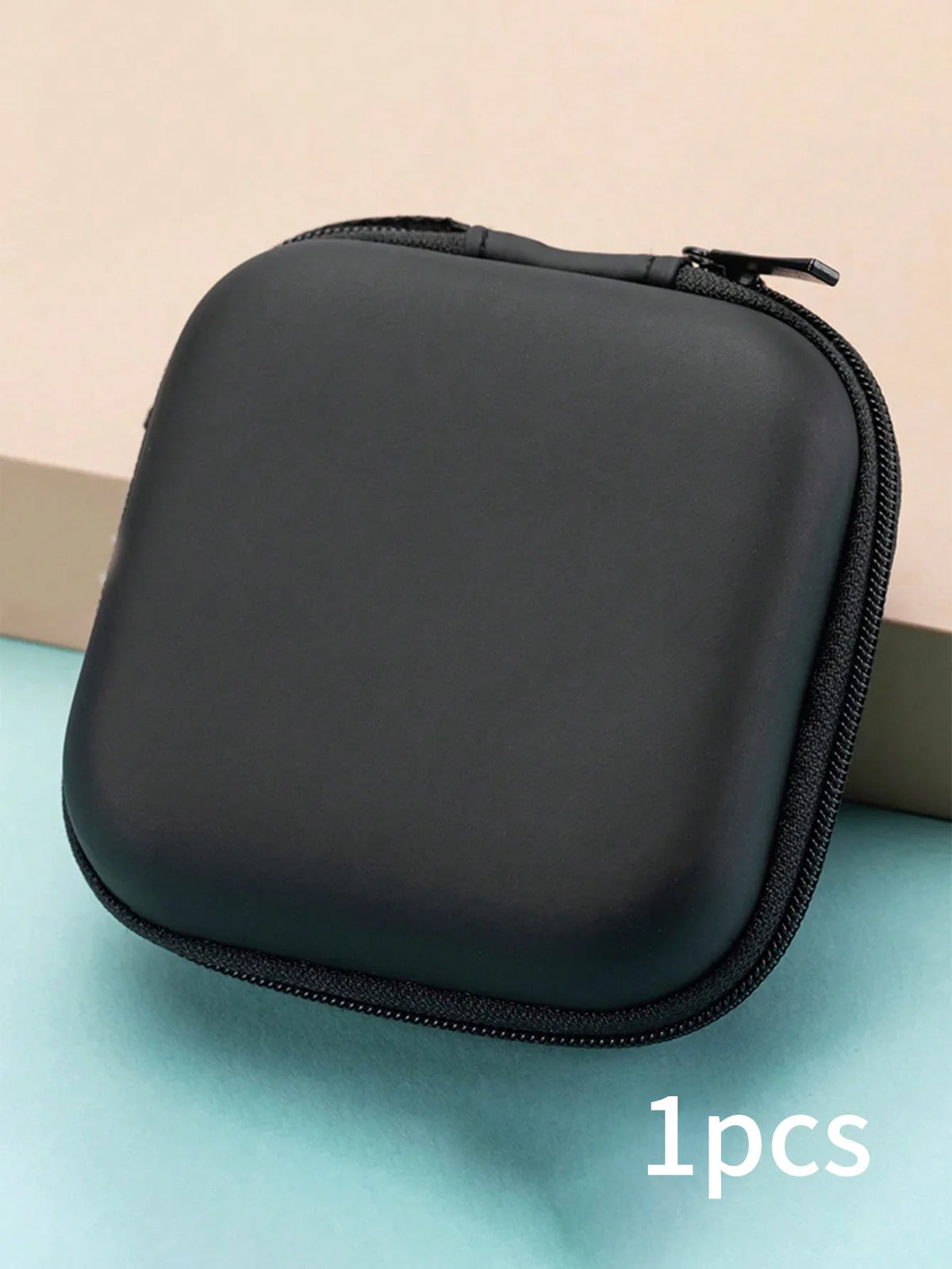 Portable EVA Cable & Bluetooth Headset Storage Bag Tech Accessory Organizer Qme black
