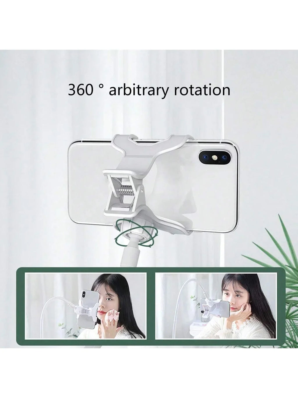 360° Rotating Flexible Phone Holder Stand for Live Streaming Phone Holder Stand Qme