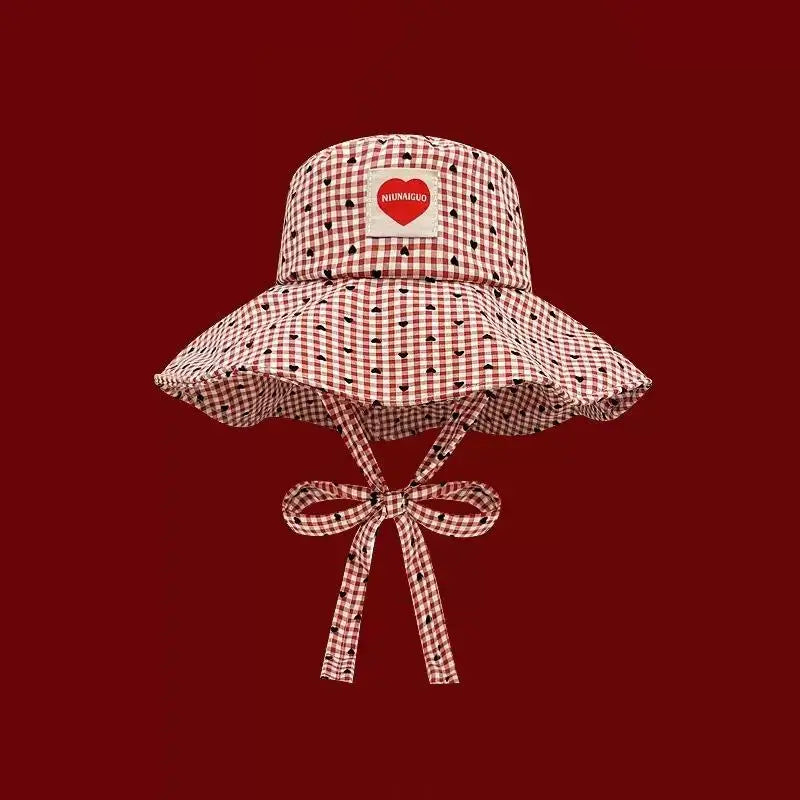 Women's Plaid Fisherman Hat – Foldable Wide Brim Sun Hat Wide Brim Sun Hat Qst A3