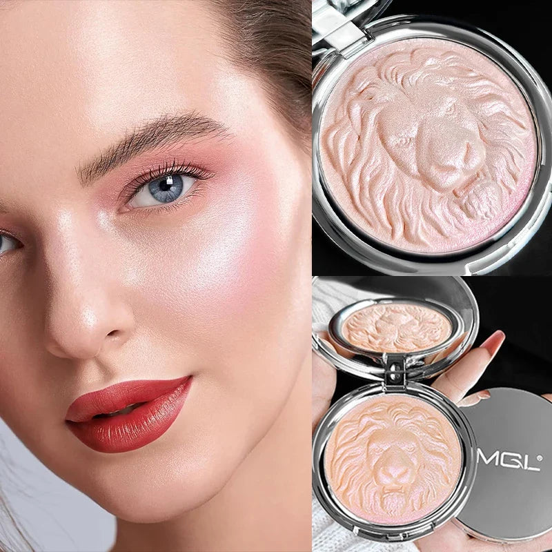Qme 3-Shade Face Highlighter Palette – Waterproof Natural Glow Face Highlighter Palette Qme