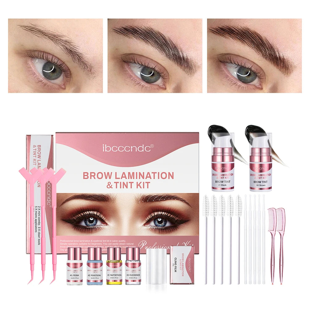 DIY Eyebrow Lamination & Tint Kit – Complete Brow Styling Set Eyebrow Lamination Kit Qst set 1