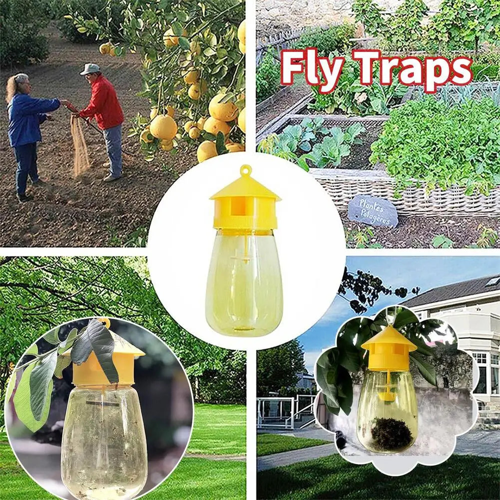Yellow Fruit Fly Trap – Drosophila Catcher for Home & Orchard Insect Fly Trap Qme