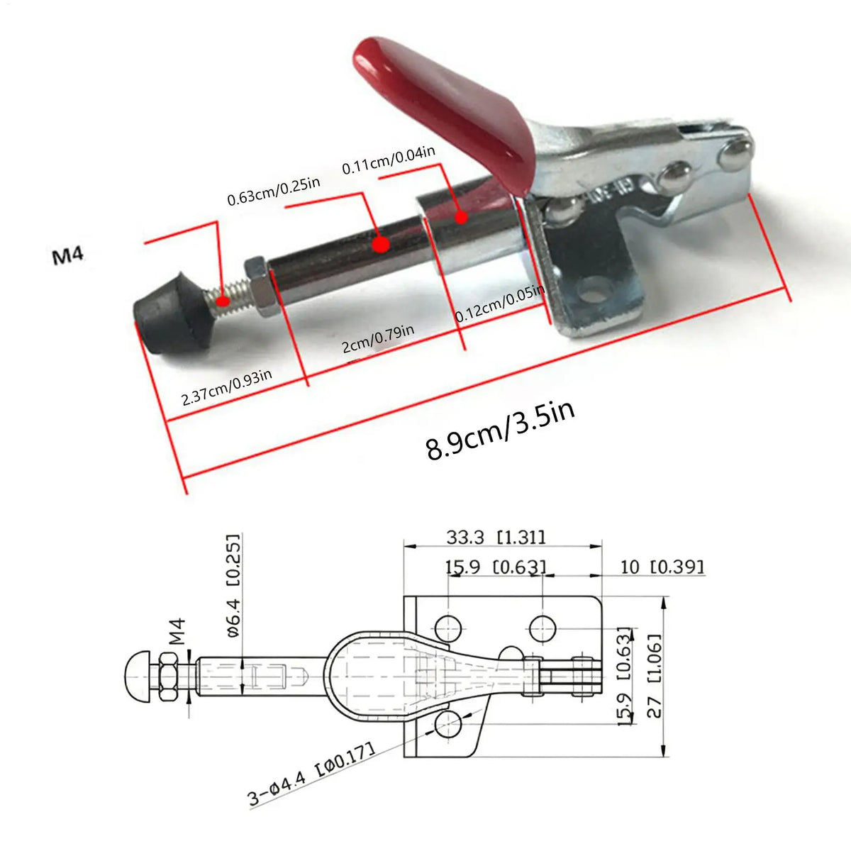 Push Pull Toggle Clamp 45kg Quick Release Jig Tool Toggle Clamp Qme