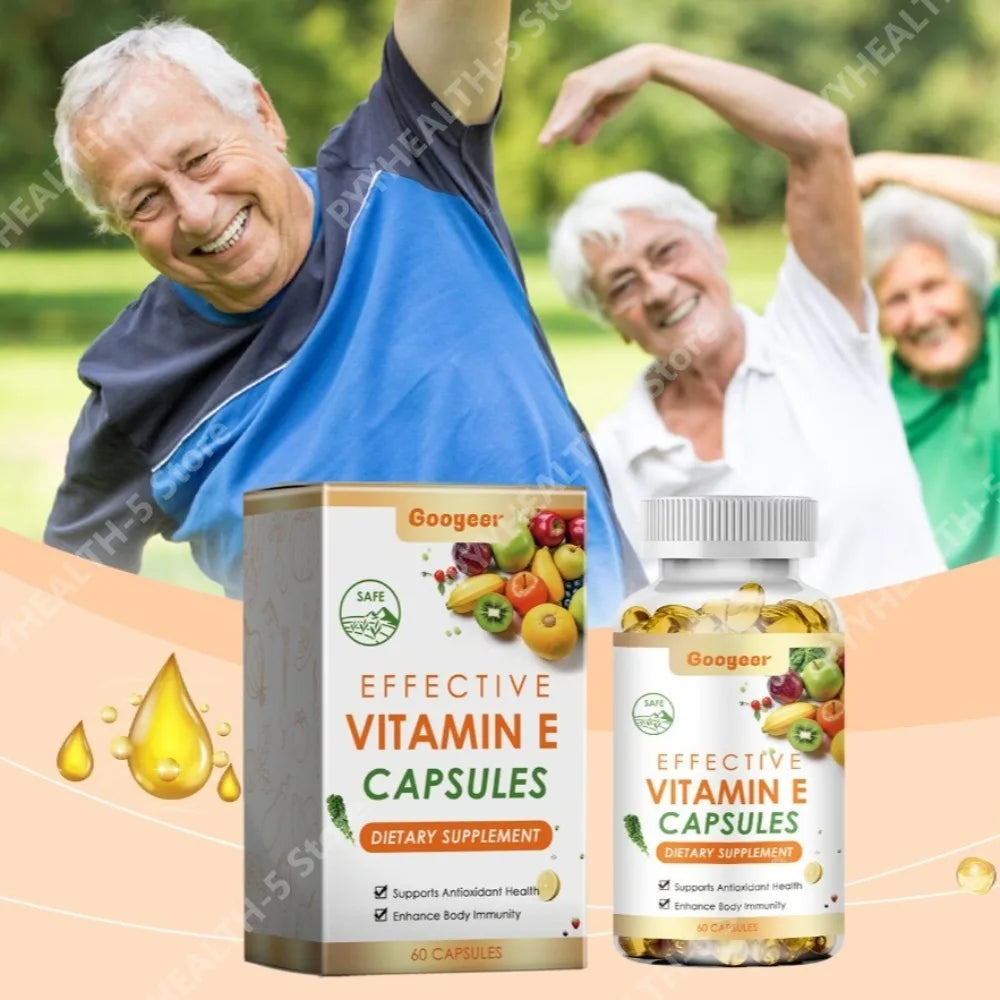 Vitamin E & D Capsules – Antioxidant Immune Support 60ct Vitamin Supplement Qst