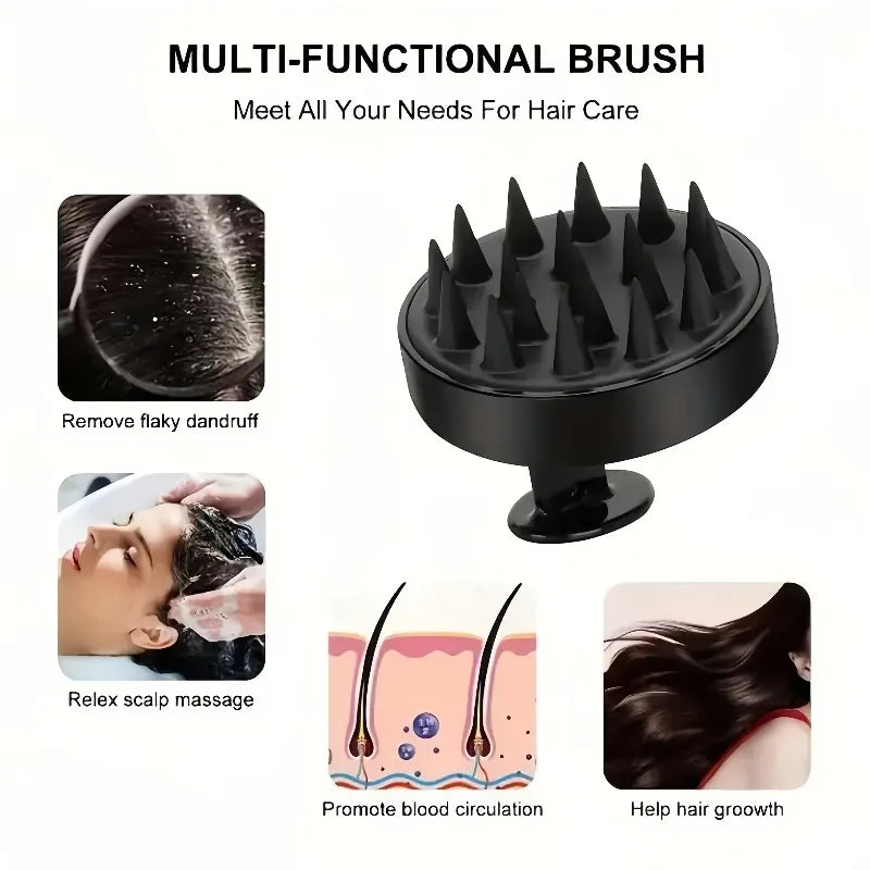 Long Handle Silicone Bath Brush – Body, Back & Face Exfoliating Silicone Bath Brush Qme