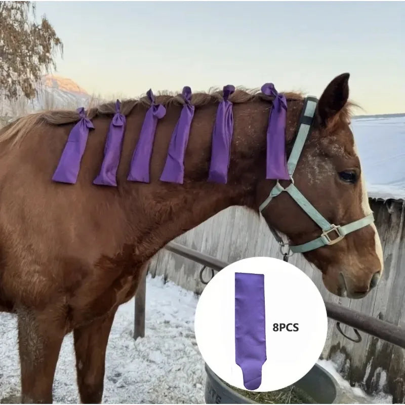 Horse Mane Protection Sleeve Anti-Friction Guard – 8 Pcs Equine Mane Guard Qme