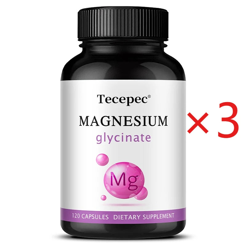 ZENVITALIZE Magnesium Glycinate 1000mg Capsules | 30/60/120ct Mineral Supplement Qst 120 count-3 bottle