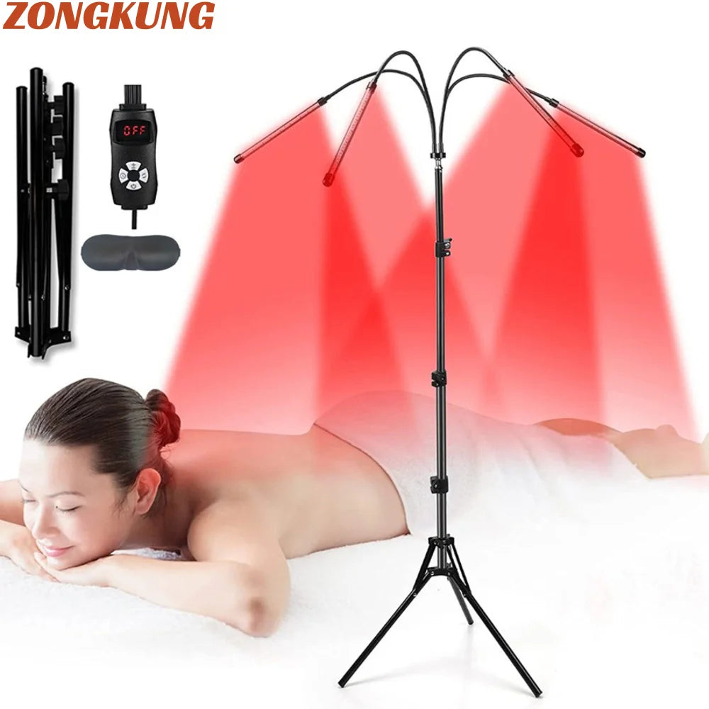 ZONGKUNG Red Light Therapy Device 660nm 850nm with Stand Red Light Therapy Lamp Qst