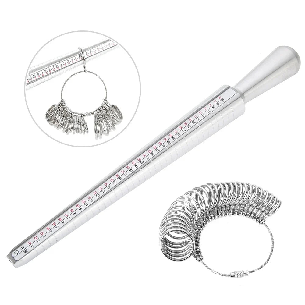 UK Ring Mandrel Stick & Finger Gauge Sizer Jewelry Measuring Tool Jewelry Sizing Tool Qme