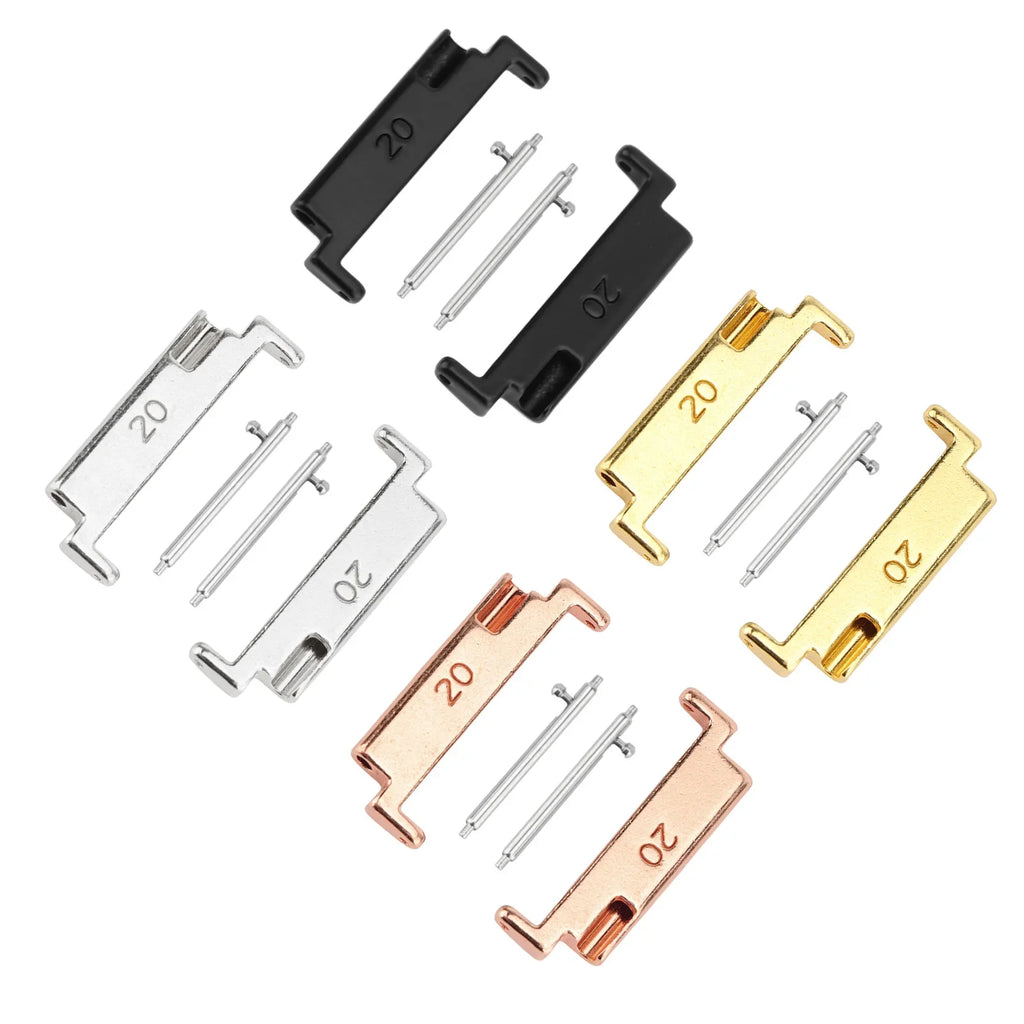 Metal Watch Band Adapter 1 Pair – 20–22mm Strap Connection Watch Band Adapter Qme
