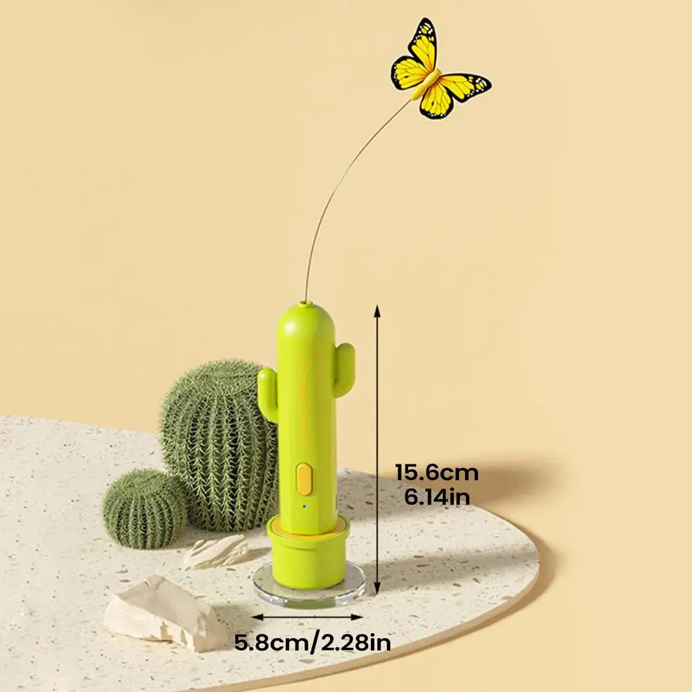 Rechargeable Electric Cat Self-Play Toy Stick & Suction Cup Interactive Cat Toy Qme Green China Mainland