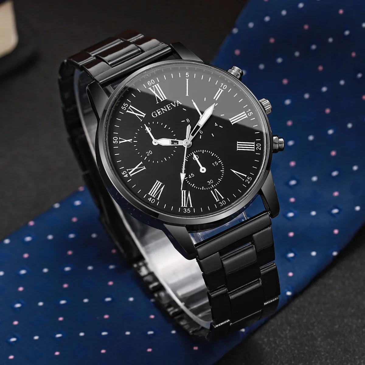 Minimalist Black Dial Digital Roman Numeral Men's Sports Watch Men's Sports Watch Qme
