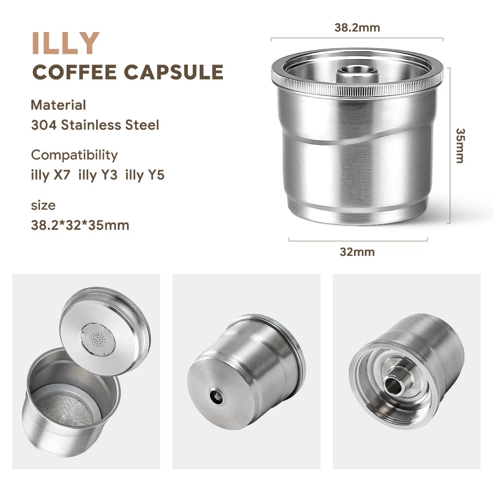 Reusable Stainless Steel Pods for Illy iPerespresso X7 Y3 Y5 Reusable Coffee Pods Qst
