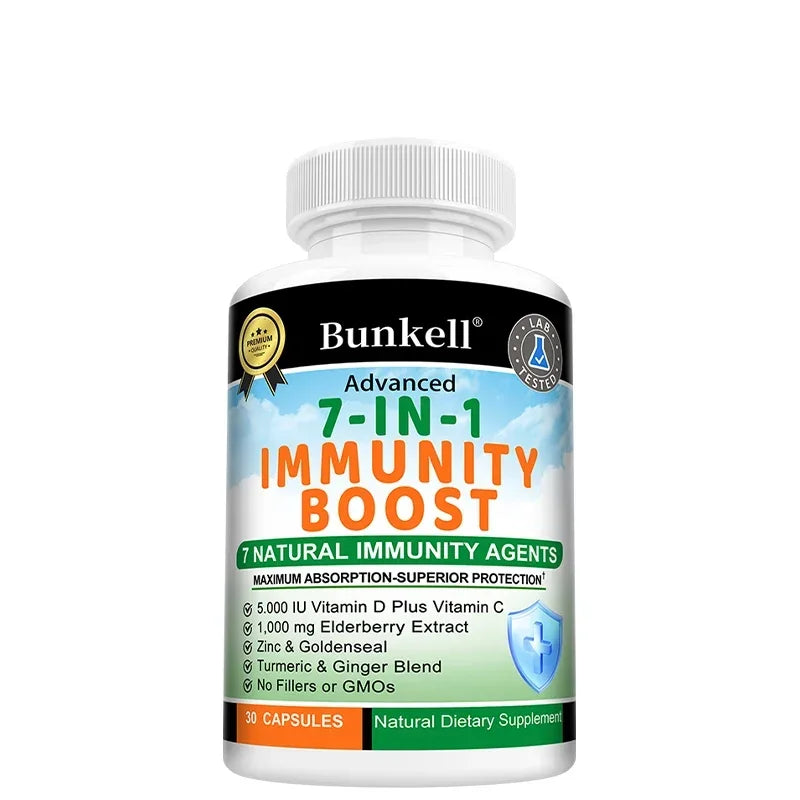 7-in-1 Immune Support Supplement – Zinc, Vitamin C, D3, Elderberry Immune Support Supplement Qst 30 count-1 bottle