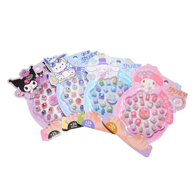 Hello Kitty Kuromi Nail Stickers – Kids Birthday Gift Kids Nail Stickers Qme