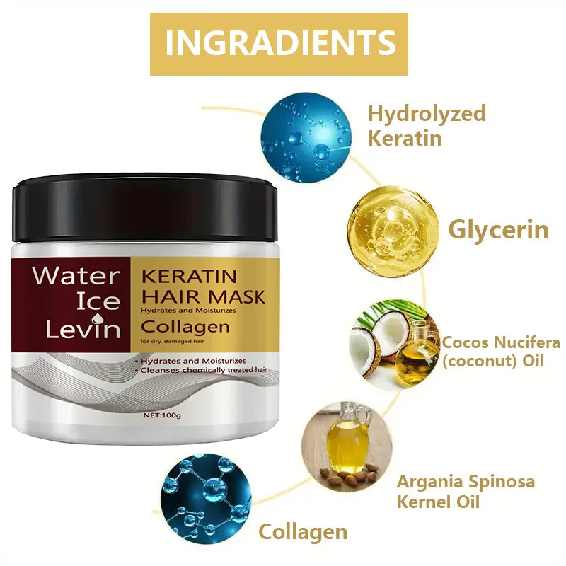 Keratin Collagen Hair Mask – Oil Control Moisturizer 100g Hair Mask Conditioner Qme