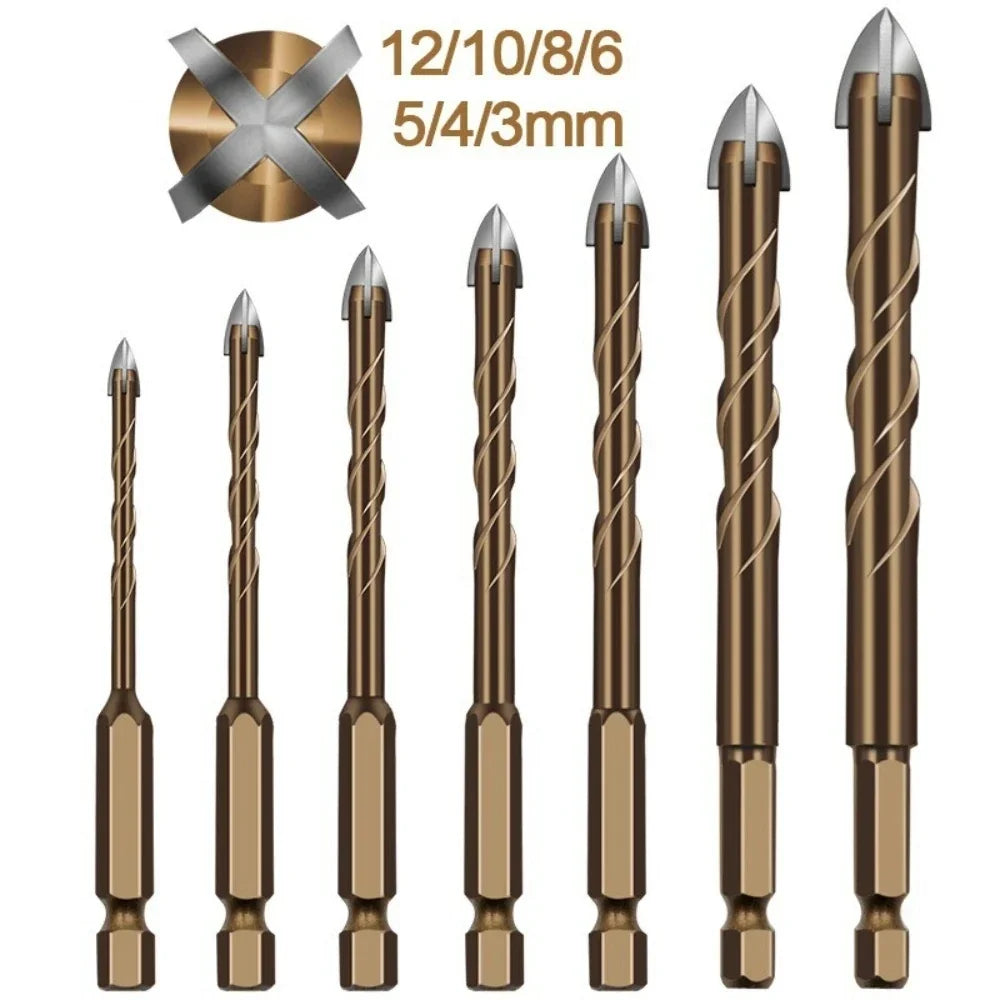 Tungsten Carbide Hex Drill Bit Set – Tile, Glass & Masonry Masonry Drill Bit Set Qme