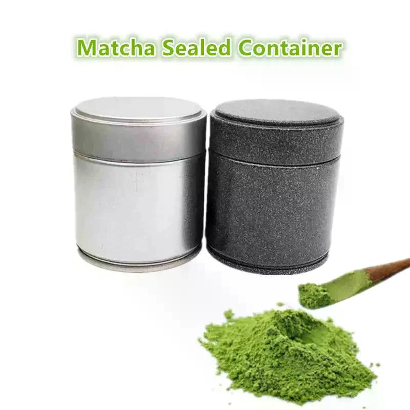 Mini Tinplate Matcha Powder Tin – Airtight Sealed Spice Jar Airtight Storage Tin Qme