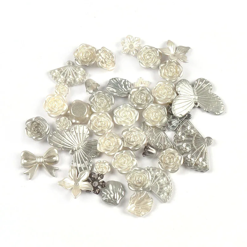 Flower Mermaid Mixed Resin Cabochons Flatback Embellishments Craft Embellishments Qme