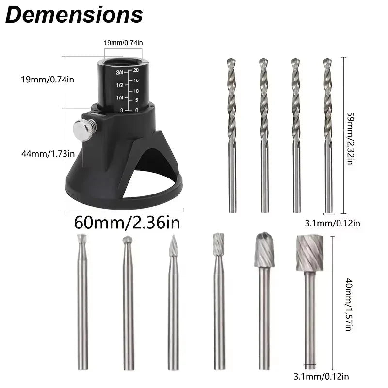 Rotary Router Milling Cutter Guide Attachment for Dremel Rotary Tool Attachment Qme