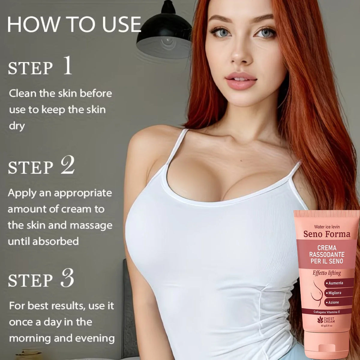 Collagen Vitamin E Bust Firming Cream – Moisturize & Tone Bust Firming Cream Qme