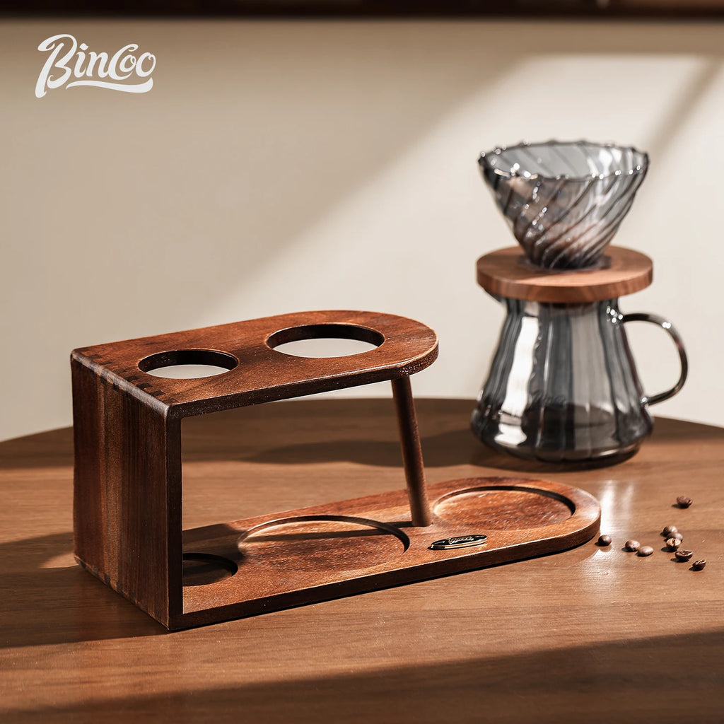 Bincoo Wooden Pour Over Coffee Station with Storage Coffee Station Organizer Qst Default Title