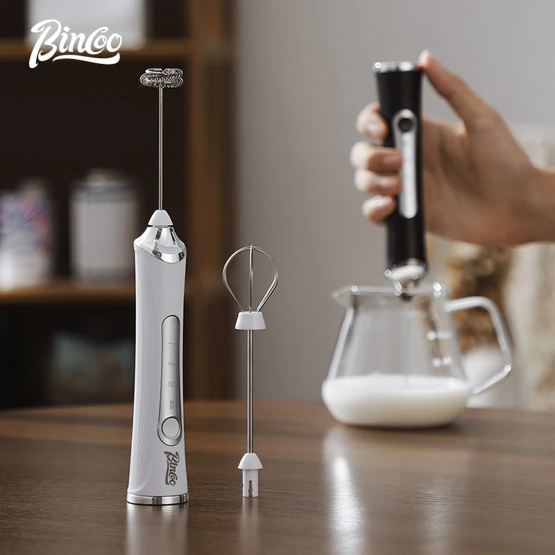 BINCOO Handheld Electric Milk Frother – Latte Foam Maker Milk Frother Qst