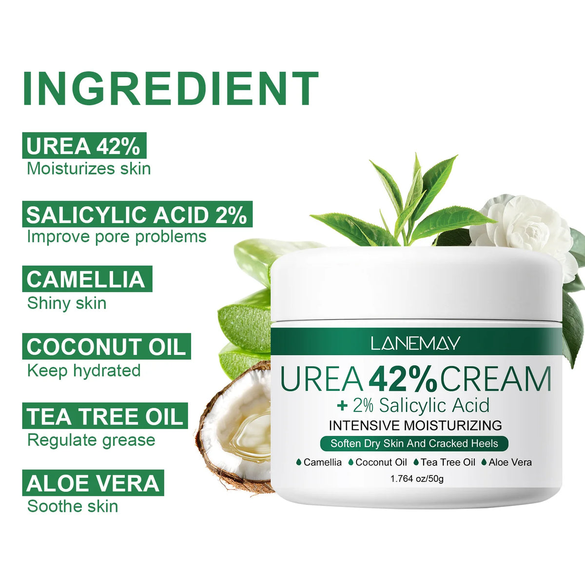 2-Pack 42% Urea & 2% Salicylic Acid Foot & Hand Cream Foot & Hand Cream Qst