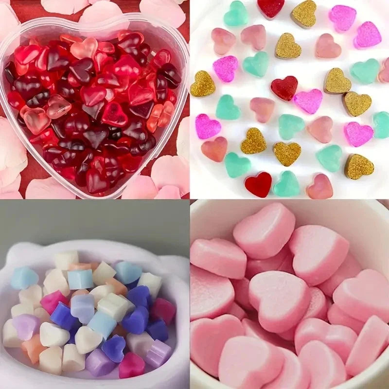 55 Mini Heart Silicone Mold – Chocolate, Candy, Ice & Soap Silicone Baking Mold Qme