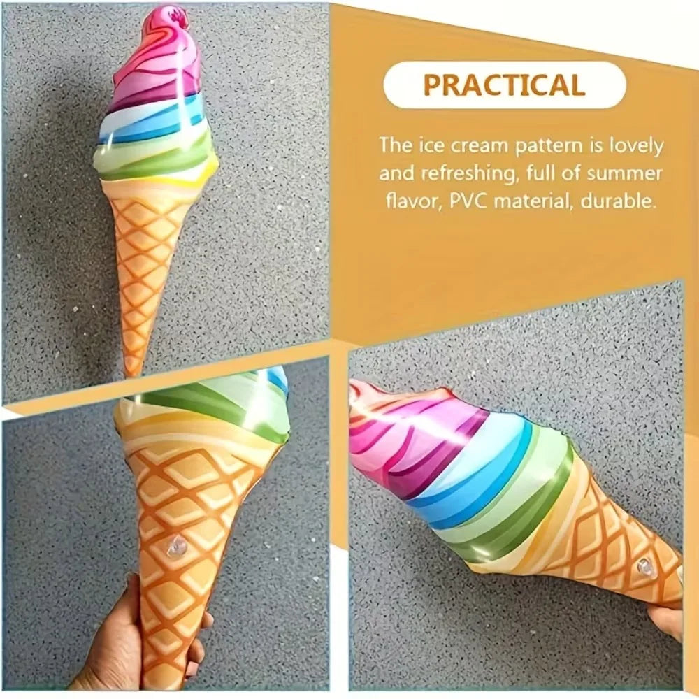 Giant Inflatable Rainbow Ice Cream Cone – Summer Party Decor Inflatable Party Decor Qme