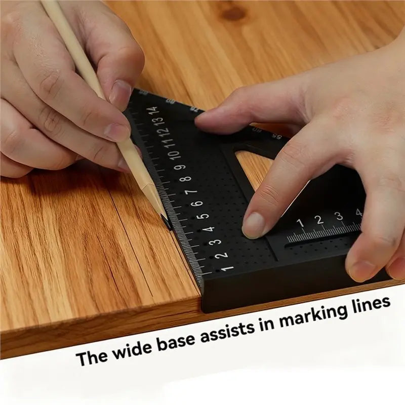 Aluminium Alloy Angle Ruler – Woodworking & Carpentry Tool Angle Measuring Ruler Qme