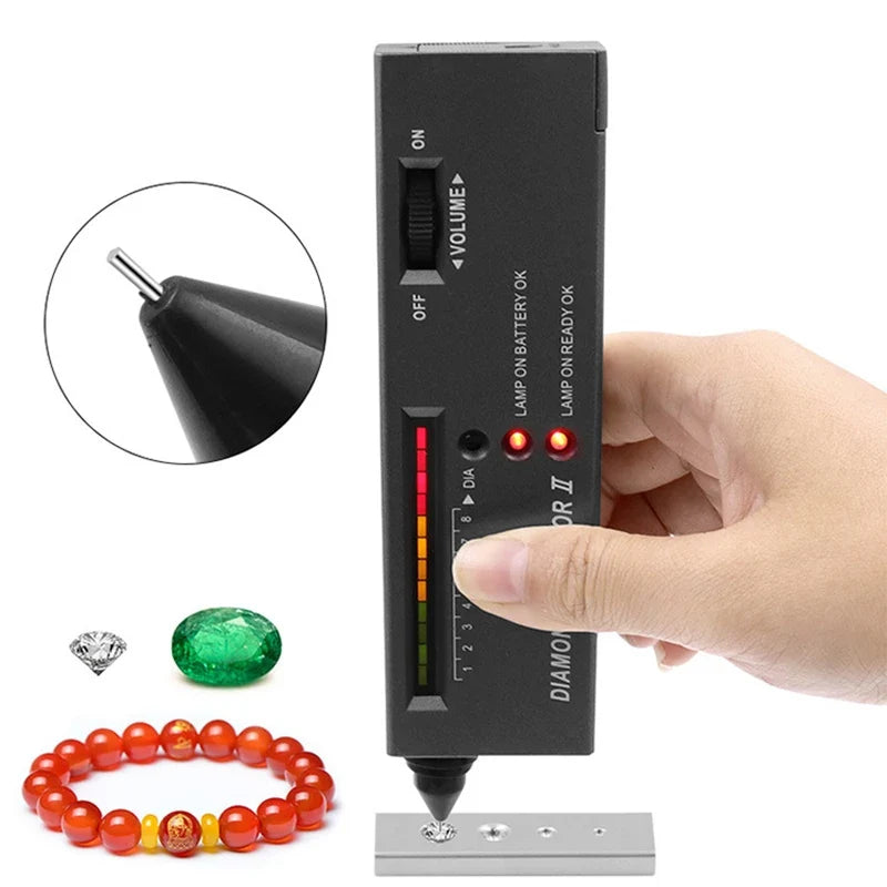 Diamond & Gemstone Tester Pen with LED Indicator | Qme Gemstone Tester Tool Qme