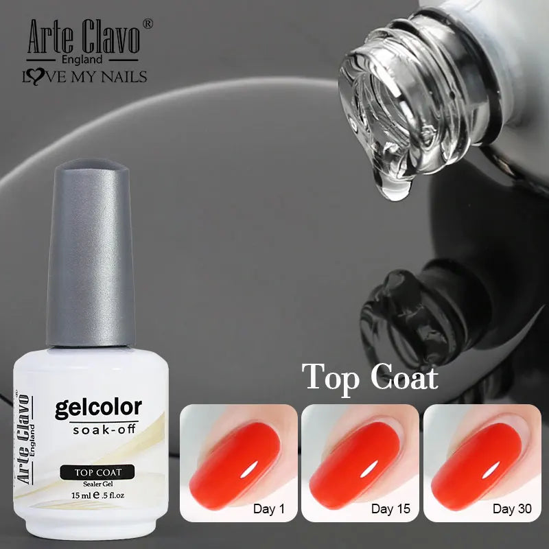 Arte Clavo Base Coat Gel Nail Polish UV LED Lamp – 15ml Gel Nail Polish Qme