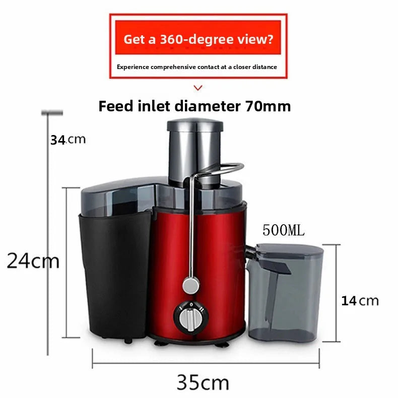 HAOYUNMA 400ML Automatic Fruit & Vegetable Juicer – No Filter Automatic Juicer Qst