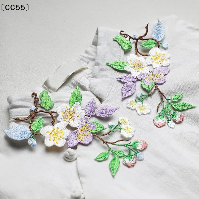 Flower Embroidery Iron-On Patch for Clothes, Bags & Jeans Embroidery Iron-On Patch Qst