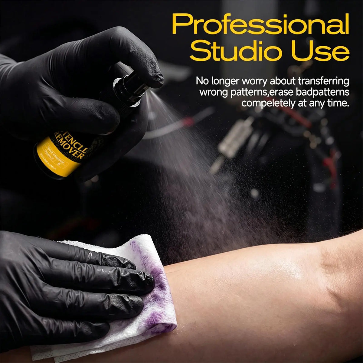 Stencil Removal Spray – Portable Ink Cleansing Mist 40ml | Qme Stencil Cleaning Spray Qme