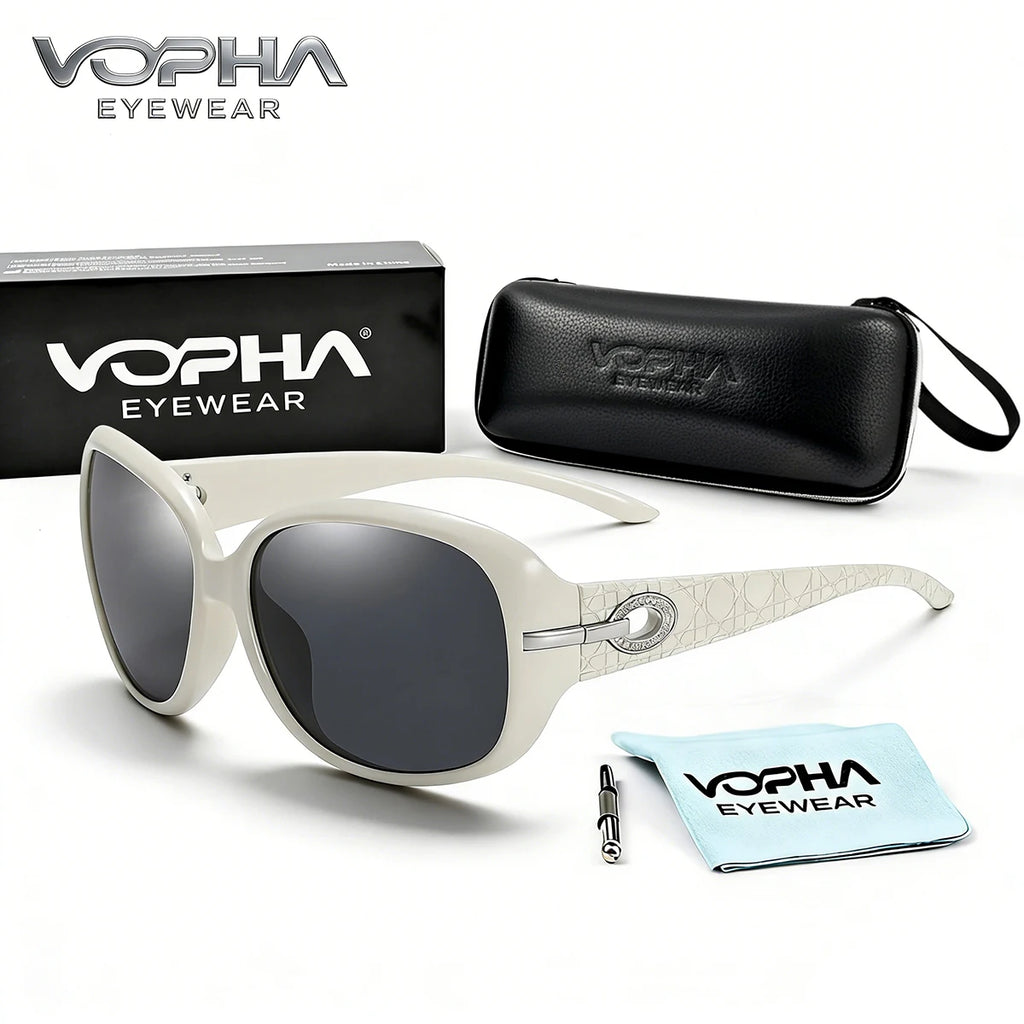 VOPHA Polarized UV400 Sunglasses – Rectangle Women Men Eyewear Polarized Sunglasses Qst Light beige black