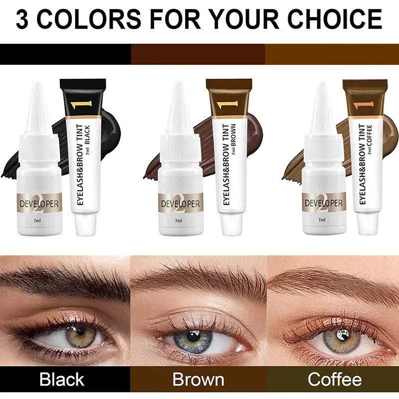 Eyebrow & Lash Tint Gel Cream – Black, Brown & Coffee Eyebrow Tint Gel Qme