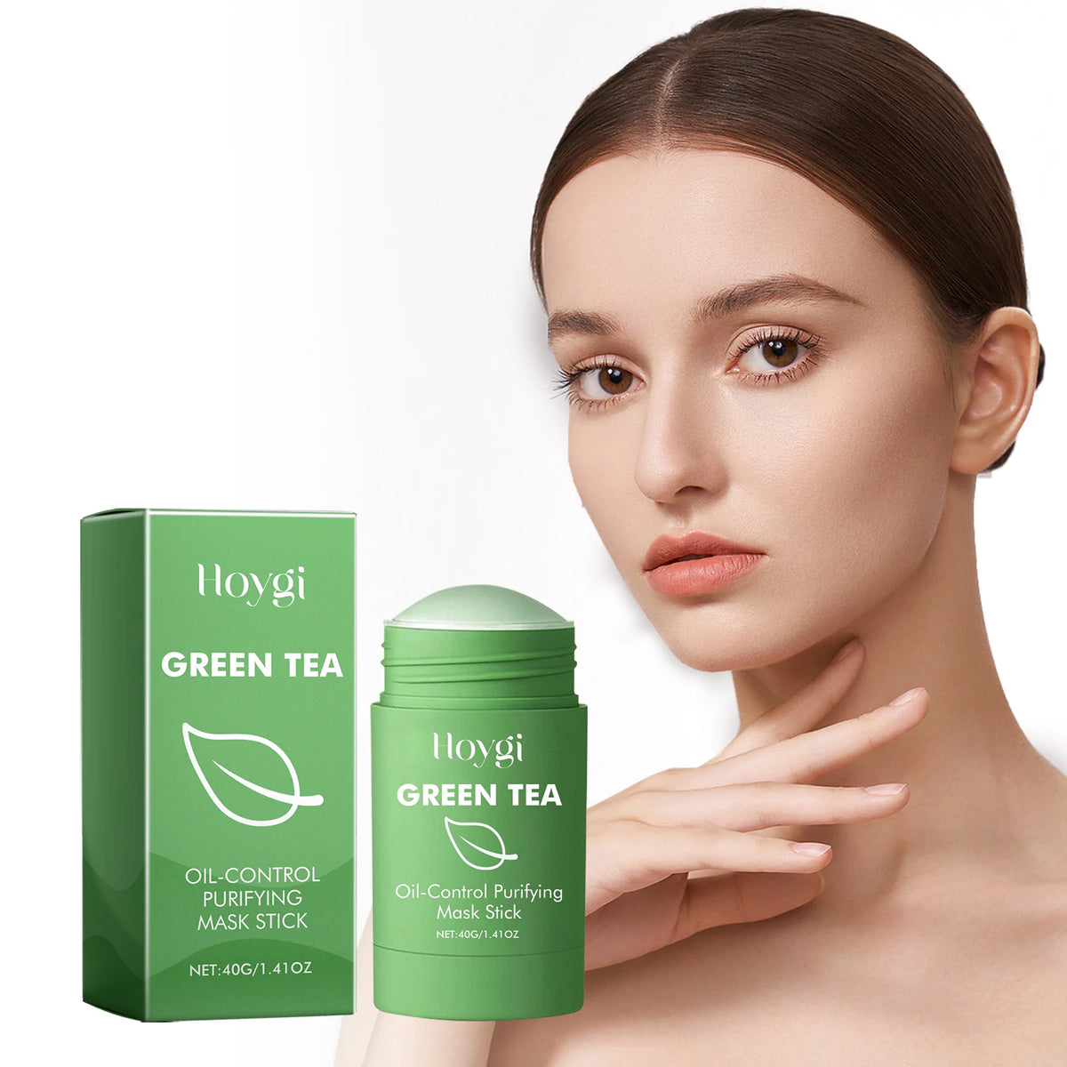 Hoygi Green Tea Cleansing Mask Stick – Pore Purifying 40g Face Cleansing Mask Qst