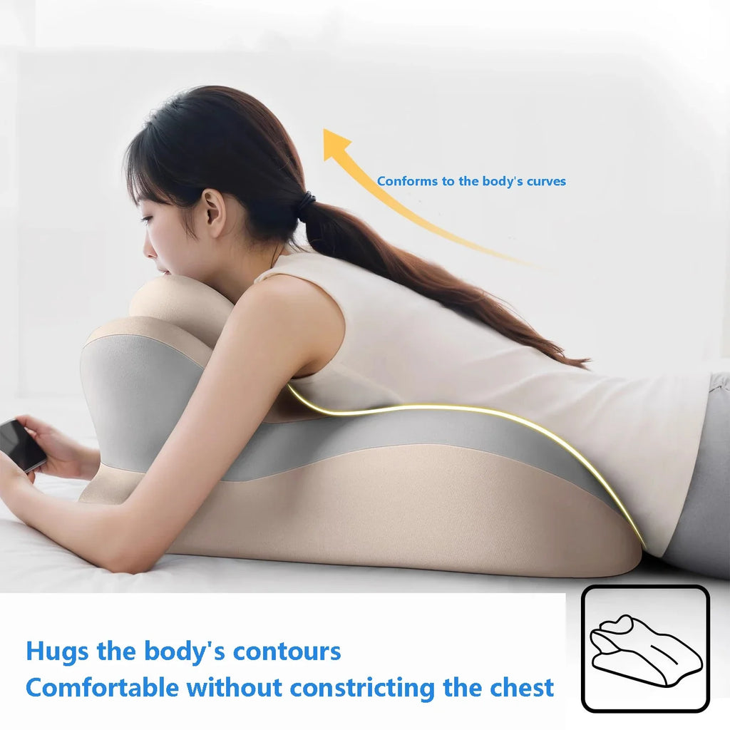 Memory Foam Wedge Pillow – Neck, Leg & Reading Ergonomic Support Wedge Support Pillow Qst