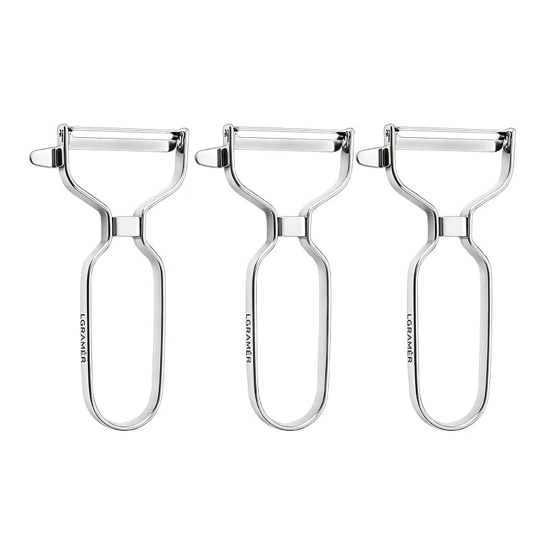 Y Stainless Steel Fruit & Vegetable Peeler – 90° Swivel Blade Vegetable Peeler Qst small size-3pcs