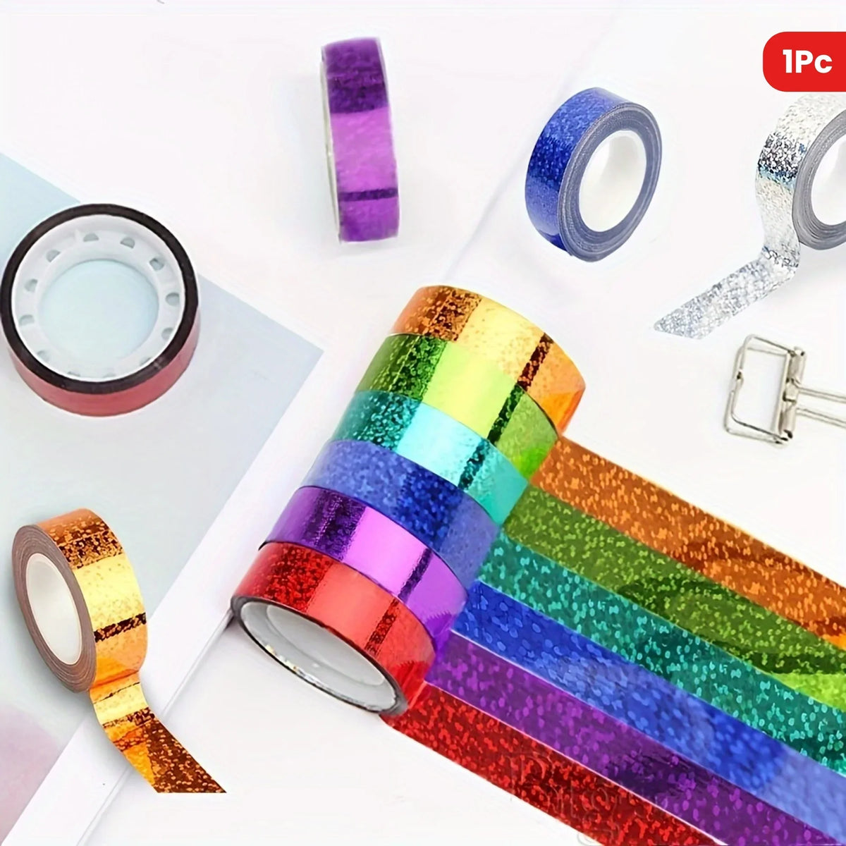 Laser Foil Tape High-Strength Adhesive – DIY Craft & Scrapbook Decorative Foil Tape Qme