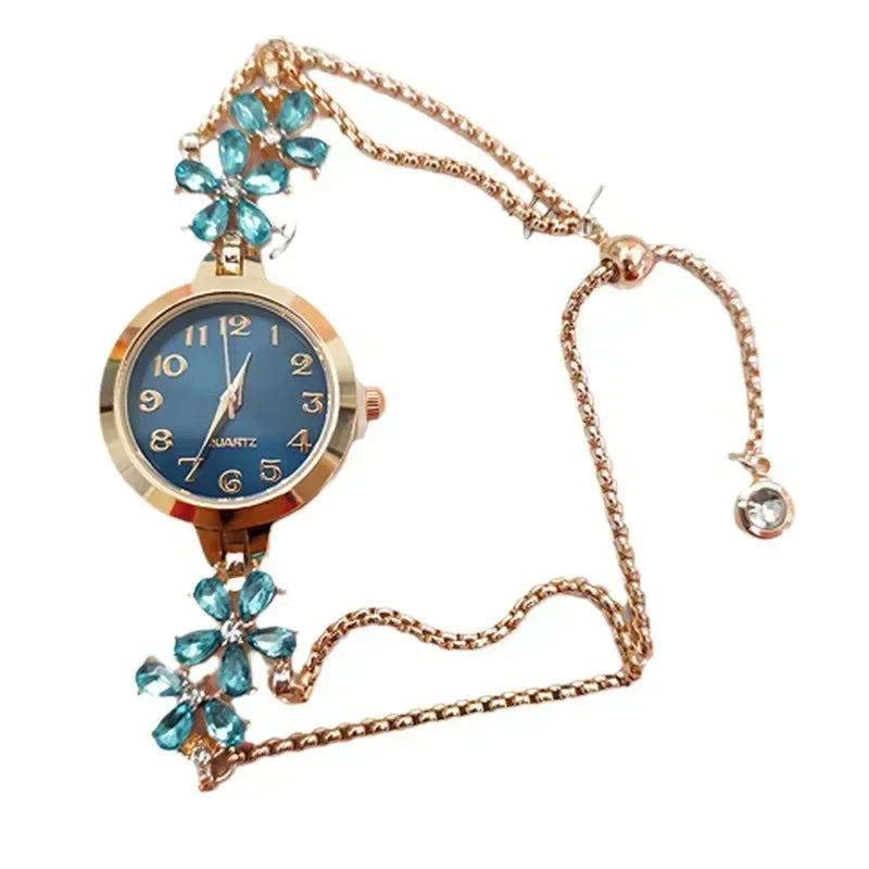 Women's Vintage Strass Quartz Bracelet Watch | Luxury Style Bracelet Watch Qme